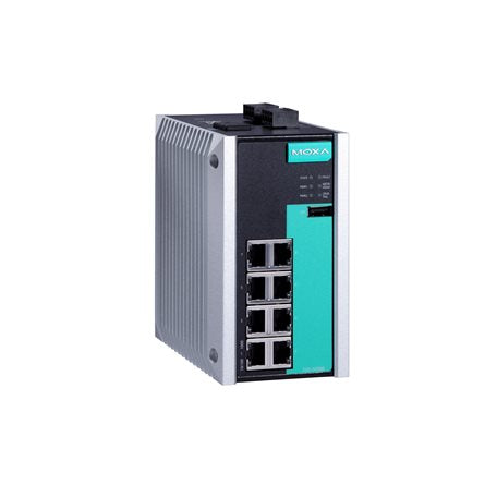 Moxa EDS-G508E-T Managed Full Gigabit Ethernet Switch With 8 10/100/1000Baset(X) Ports, -40 To 75C