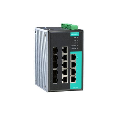 Moxa EDS-G509-T Industrial Full Gigabit Ethernet Switch With 4 10/100/1000Baset(X) Ports, 5 Combo 10/100/1000Baset(X) Or 100/1000Basesfp Slot Combo Ports, -40 To 75 C Operating Temperature