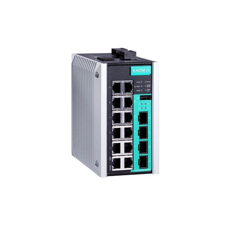 Moxa EDS-G516E-4GSFP Managed Full Gigabit Ethernet Switch With 12 Gbe Ports, And 4 100/1000Base Sfp Slots, -10C To 60C