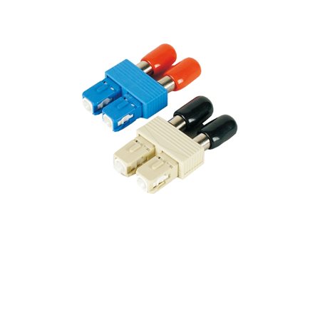 Moxa ADP-SCm-STf-S | Single-Mode SC Male to ST Female Duplex Fiber Optic Adapter, Blue, for Fiber Adapter Series