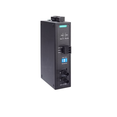 Moxa ICF-1170I-M-ST | Industrial CANbus to Fiber Converter, Multi-Mode, ST Connector, 0-60°C, ICF-1170I Series