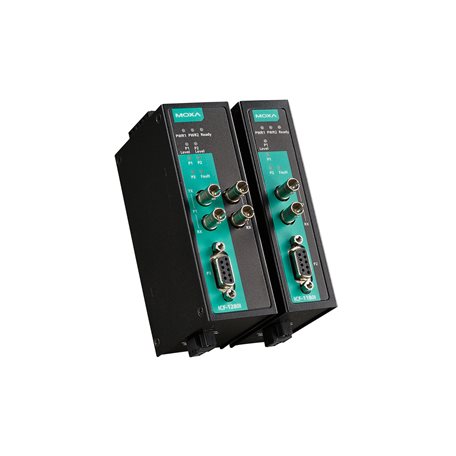 Moxa ICF-1180I-S-ST | Industrial PROFIBUS-to-Fiber Converter, Single-Mode, ST Connector, 0-60°C, ICF-1180I Series