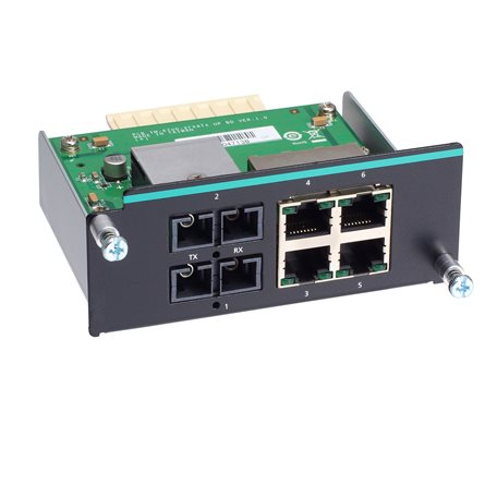 Moxa IM-6700A-2MSC4TX Fast Ethernet Module With 2 Multi-Mode 100Basefx Ports With Sc Connector, 4 10/100Baset(X) Ports