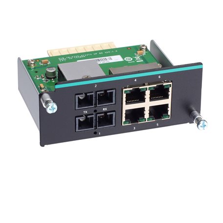 Moxa IM-6700A-2SSC4TX Fast Ethernet Module With 2 Single-Mode 100Basefx Ports With Sc Connector, 4 10/100Baset(X) Ports