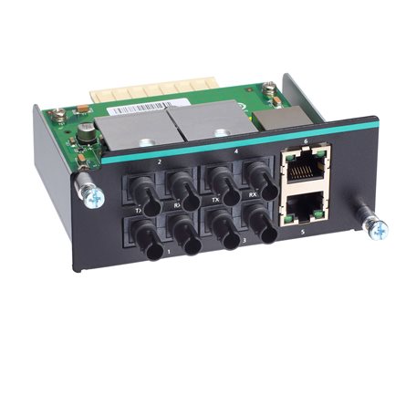Moxa IM-6700A-4MST2TX Fast Ethernet Module With 4 Multi-Mode 100Basefx Ports With St Connectors, 2 10/100Baset(X) Ports
