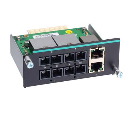 Moxa IM-6700A-4SSC2TX Fast Ethernet Module With 4 Single-Mode 100Basefx Ports With Sc Connectors, 2 10/100Baset(X) Ports