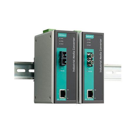 Moxa IMC-101-M-SC-T Industrial 10/100Baset(X) To 100Basefx Media Converter, Multi-Mode, Sc Fiber Connector, -40 To 75C Operating Temperature