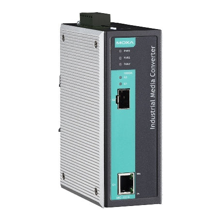 Moxa IMC-101G-T-IEX Industrial 10/100/1000Baset(X) To 1000Basesfp Media Converter, Iecex, -40 To 75C Operating Temperature