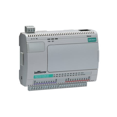 Moxa ioMirror E3210 | Universal Peer-to-Peer I/O Module, 8 Digital Inputs, 8 Digital Outputs, Ethernet Connectivity, -10 to 60°C Operating Temp