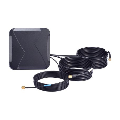 Moxa MAT-5G-PA-SM-3-06-3m | 6 dBi MIMO Panel Antenna with 3 SMA Male Connectors, 3m Cable for Cellular & GNSS Applications