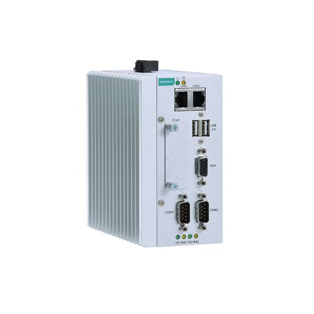 Moxa MC-1121-E4-T X86 Embedded Computer With Intel Atom Dual-Core E3845 Processor, 4 Gb Ram, Vga, 2 Usbs, 4 Gigalans, 2 Serial Ports, 4 Dis, 4 Dos, 1 Cfast Socket, 1 Sd Slot, Display Port, 9 To 36 Vdc Power