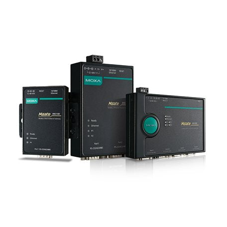 Moxa MGate MB3280 | 2-Port Standard Serial-to-Ethernet Modbus TCP Gateway, Industrial Protocol Conversion, Dual Ethernet Ports