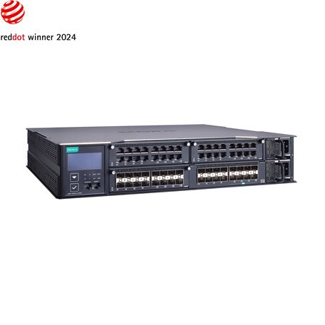 Moxa MRX-G4064-L3-8XGS | Layer 3 Modular Managed Gigabit Ethernet Switch, 56 GbE, 8 10GbE SFP+ Slots, Dual 90-264VAC Power, -10 to 60°C