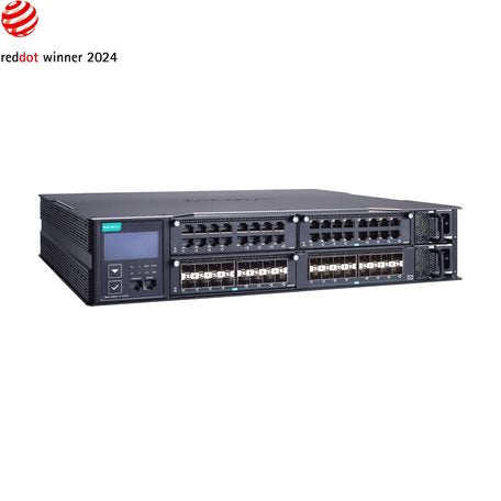 Moxa MRX-Q4064-L3-16XGS | Layer 3 Modular Managed Ethernet Switch, 16 10GbE SFP+ Ports, 3 Slots for 16-Port Modules, Dual Power Supplies, -10 to 60°C