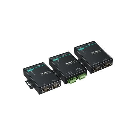 Moxa NPort 5250A | 2-Port RS-232/422/485 Serial Device Server, Surge Protection, 0-60°C, Industrial Edge Connectivity