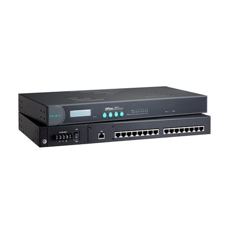 Moxa NPort 5650-8-HV-T | 8-Port RS-232/422/485 Rackmount Device Server, RJ45, 88-300 VDC Input, -40 to 85°C, Industrial Connectivity