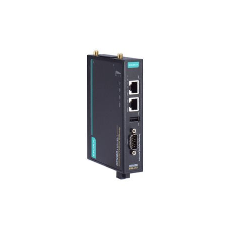 Moxa OnCell 3120-LTE-1-AU | Industrial LTE Cat. 1 Cellular Gateway, B3/B5/B8/B28, 1 RS232/422/485 Serial Port, 2 10/100BaseT(X) RJ45 Ports, 0-55°C