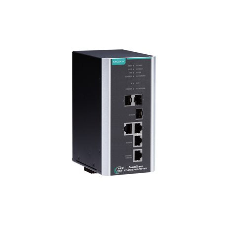 Moxa PT-G503-PHR-PTP-HV black silver Gigabit managed switch, 3 GbE ports