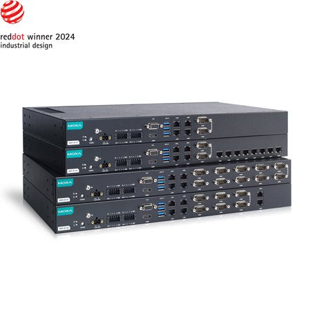 Moxa RKP-A110-E2-2L4C-T Rackmount Type, Atom X6211E, 8Gb Ddr4, Comx6, Lanx6, Usbx3, Diox8, Vga+Hdmi, 12/24 Vdc