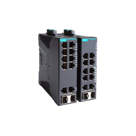 Moxa SDS-G3010-2GTXSFP | Industrial Smart Ethernet Switch, 8 Gigabit Ports, 2 Combo SFP, Dual 12/24/48 VDC, -10 to 60°C, PoE+ Option