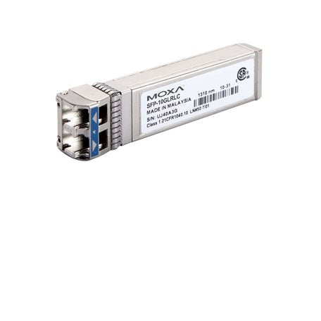 Moxa SFP-10GLRLC-T | 10GBase-LR SFP+ Module, 1-Port, LC Connector, 10 km Range, -40 to 85Ã‚°C, 10 Gigabit Ethernet, SFP-10G Series