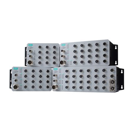 Moxa TN-4516A-WV-T | Layer 2 Managed Ethernet Switch, 16 10/100BaseT(X) M12 Ports, Dual 24-110 VDC Input, -40 to 70°C, EN 50155 Certified
