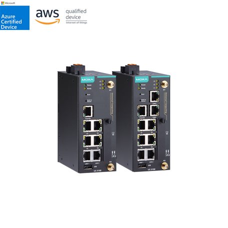 Moxa UC-5101-LX Arm-Based Din-Rail Wireless-Enabled Industrial Computer With 4 Serial Ports, 2 Lans, 4 Di/Dos, And Industrial Linux Pre-Installed