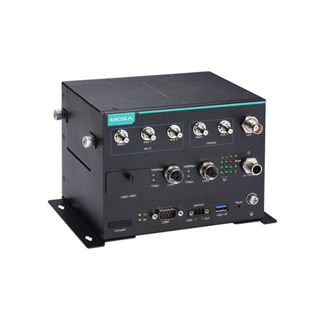 Moxa UC-8500-WLAN33-Q-AC-TELEC | Arm Cortex-A7 Dual-Core 1GHz Computer, Wi-Fi 5, 2 Mini PCIe Slots, 2x2 MIMO, 2 QMA Connectors, TELEC Certified