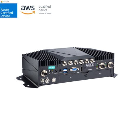 Moxa V2406C-WL5-T | Industrial x86 Computer with Intel 8th Gen Core i5, HDMI, VGA, 2 GbE, 4 COM, 6 DI, 2 DO, mSATA, Dual SSD/HDD, 2 mPCIe, 24-110 VDC