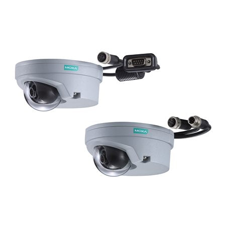 Moxa VPort P07-3L80M | EN 50155 3MP H.265/H.264/MJPEG IP Camera, PoE, 8.0mm Lens, -40 to 55°C, 1 Line-In Audio Input