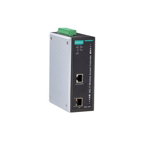 Moxa WAC-1001 MikroTik black silver industrial wireless access controller front