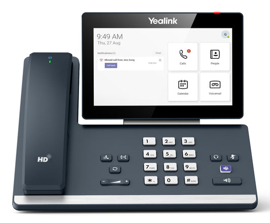 Yealink MP58-WH E2 TEAMS | Premium Teams Phone, White, Touchscreen, Advanced Audio
