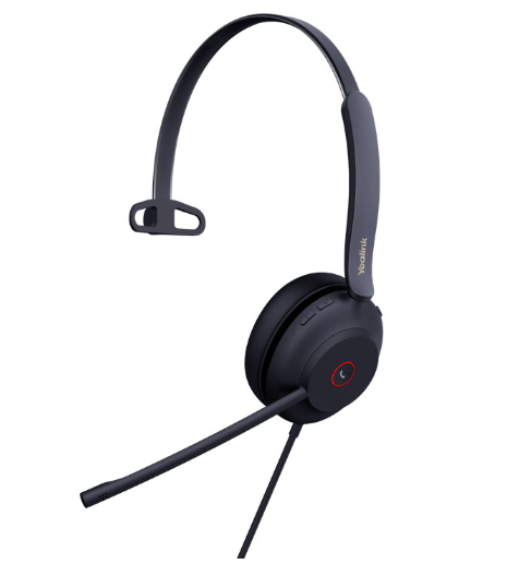 Yealink UH37-M-UC-A | Mono USB-A Headset, Dual Noise-Cancelling Mic, 35mm Speaker