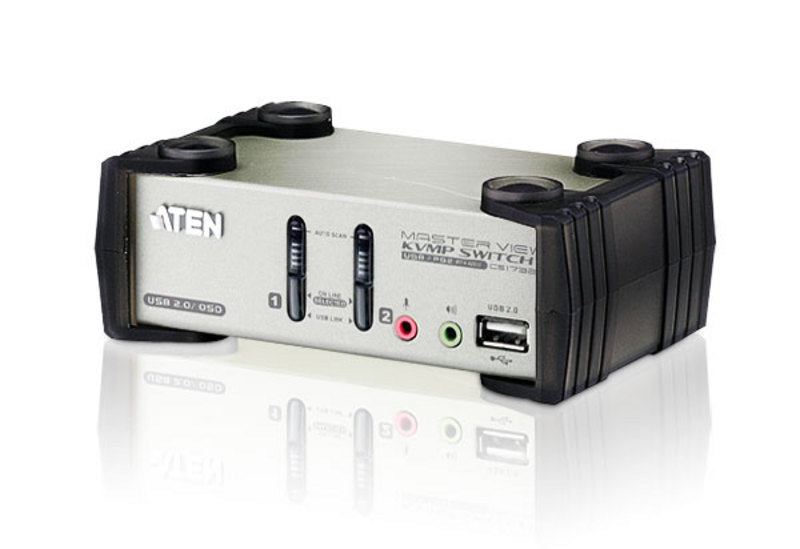 ATEN CS1732B-AT-U | CS1732B 2-Port USB 2.0 VGA KVMP Switch, Audio/OSD, 2048x1536