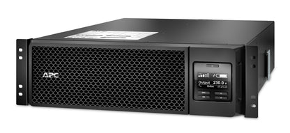APC SRT5KRMXLI 5000VA rack UPS with mesh front panel and voltage display