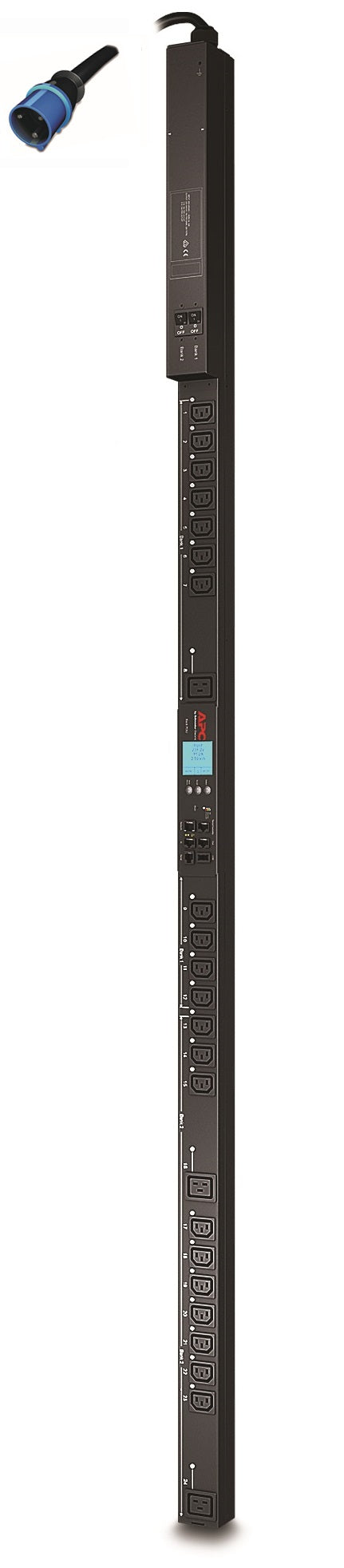 APC AP8653 | NetShelter 2G 0U 32A 230V Metered-by-Outlet Switching Rack PDU with 21 C13 & 3 C19 Outlets
