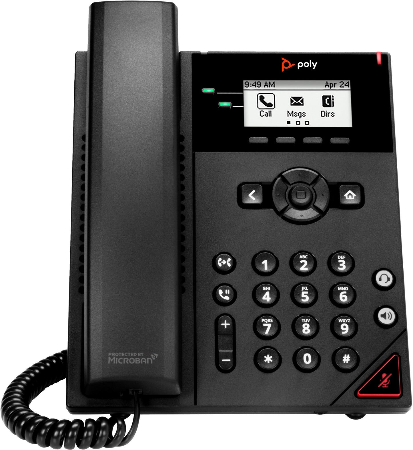 HP 911N0AA | Poly VVX 150 2-Line IP Phone, PoE-Enabled, Professional-Grade