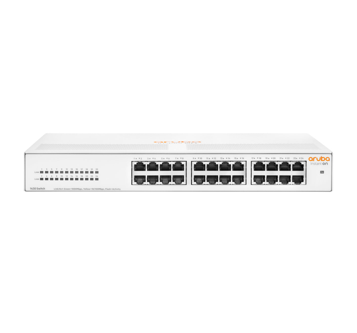 HPE R8R49A#ABG | Aruba Instant On 1430 24G Unmanaged L2 Switch, 24 x 1GbE Ports, 1U