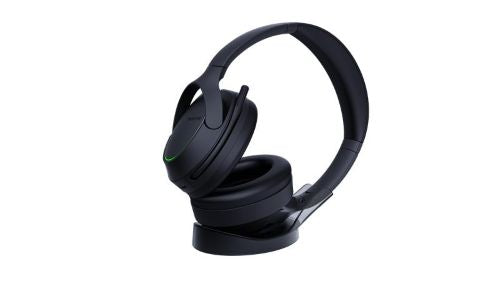 Yealink bh78 foldable premium black over-ear wireless bluetooth stereo headset with anc and green accent lighting