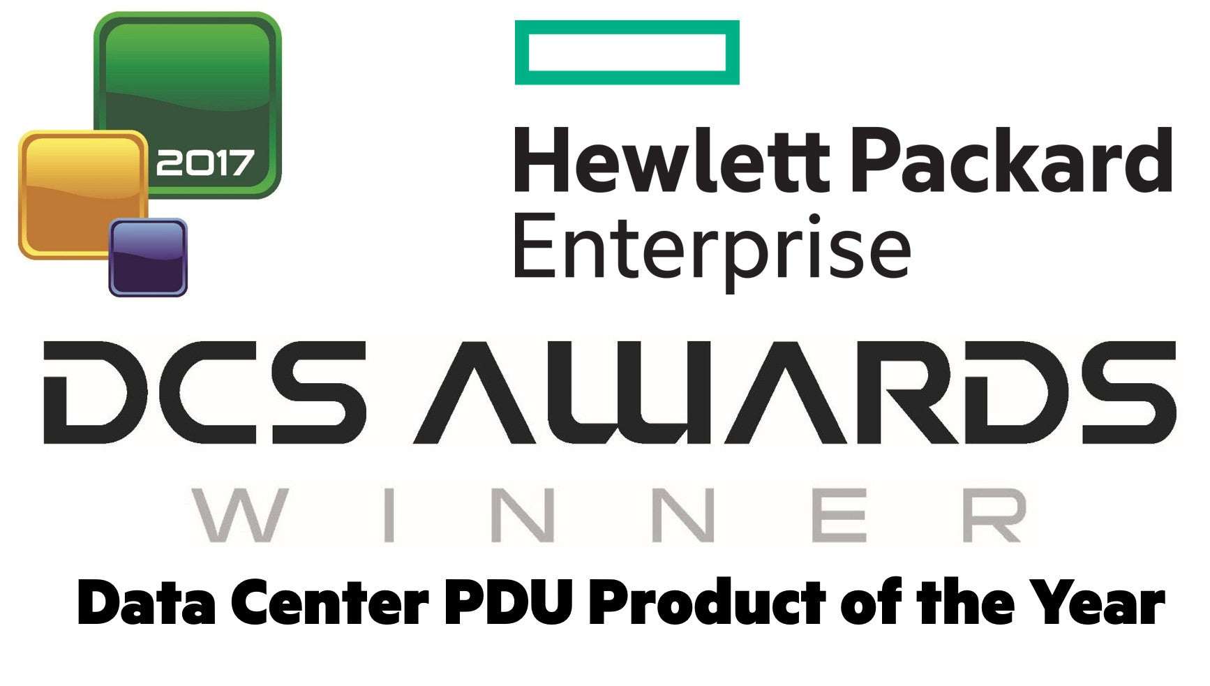 HPE DCS Awards 2017 Data Center PDU Winner logo for P9Q37A G2 Basic PDU