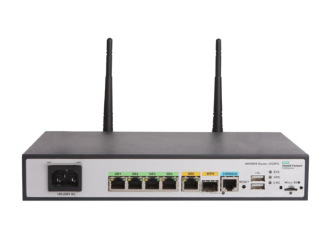 HPE JH297A#ABG | MSR954-W Router 1GbE SFP, 4GbE LAN, Wireless 802.11n