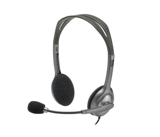 Logitech 981-000459 | H110 Stereo Headset, Wired, 3.5mm, Noise-Canceling Mic