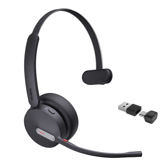 Yealink BH70-M-CH-TEAMS-USB-C/A | Mono Bluetooth Headset with Stand, BT51 Adapter, USB-C to A