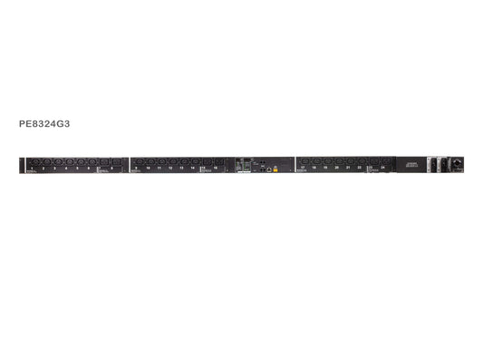 ATEN PE8324G3-AT | NRGence eco 24-Outlet Switched PDU, 32A IEC 60309, Zero-U, C13/C19