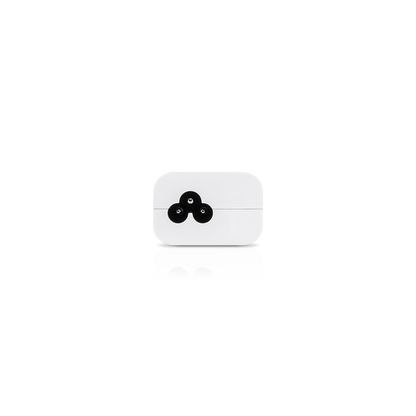 White Ubiquiti POE-24-12W-G-WH-AU rectangular charging case with three black ports