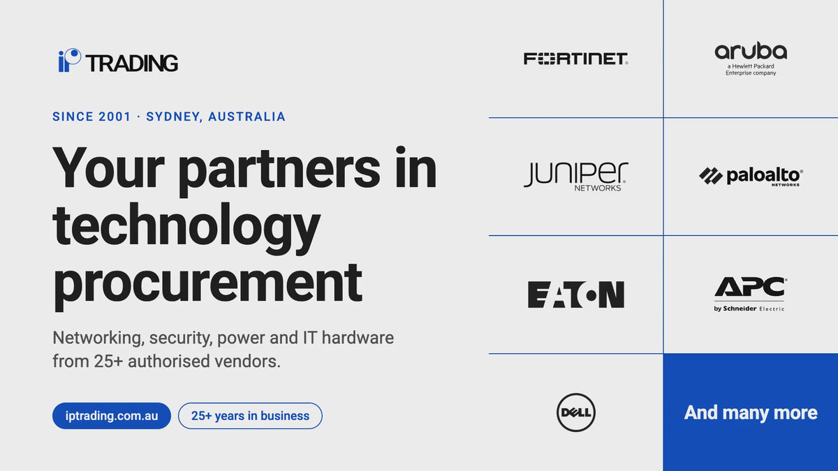 Load video: IP Trading video: authorised Australian reseller of enterprise network switches, firewalls, Wi-Fi access points and UPS for business and government.