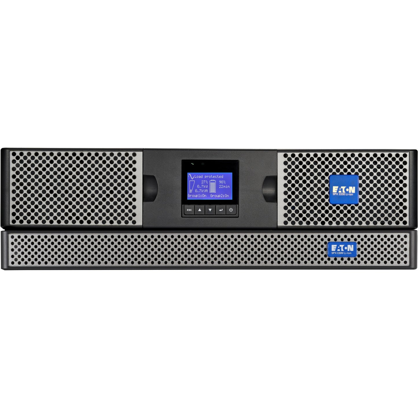 EATON 9PXEBM72RT1U-L | 9PX Series UPS, 2.2 kVA/2200 W, 10 AC Outlets, 240V