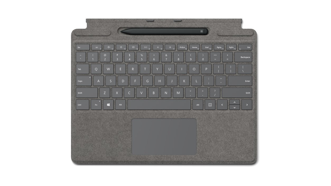 Microsoft 26B-00075 | Surface Pro X Signature Keyboard with Slim Pen, Concrete