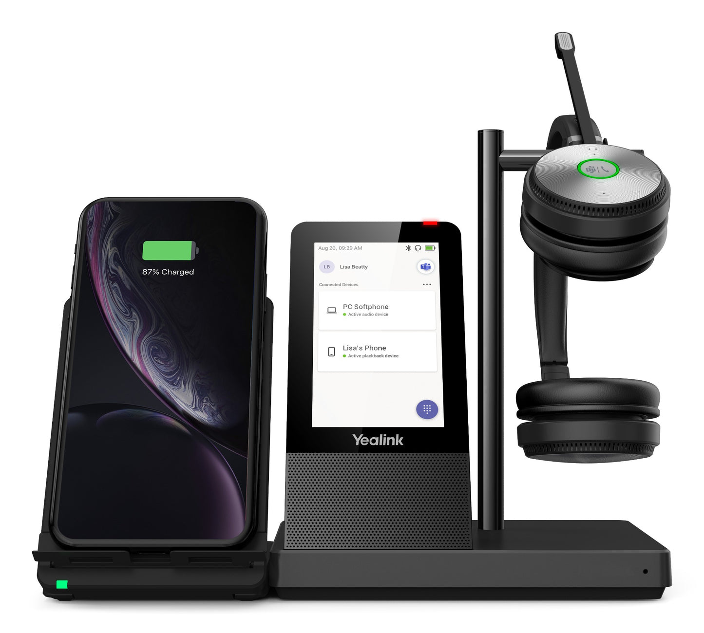 Yealink WH66-DUAL-TEAMS | WH66 Series DECT Wireless Headset, Dual Teams, AU Plug