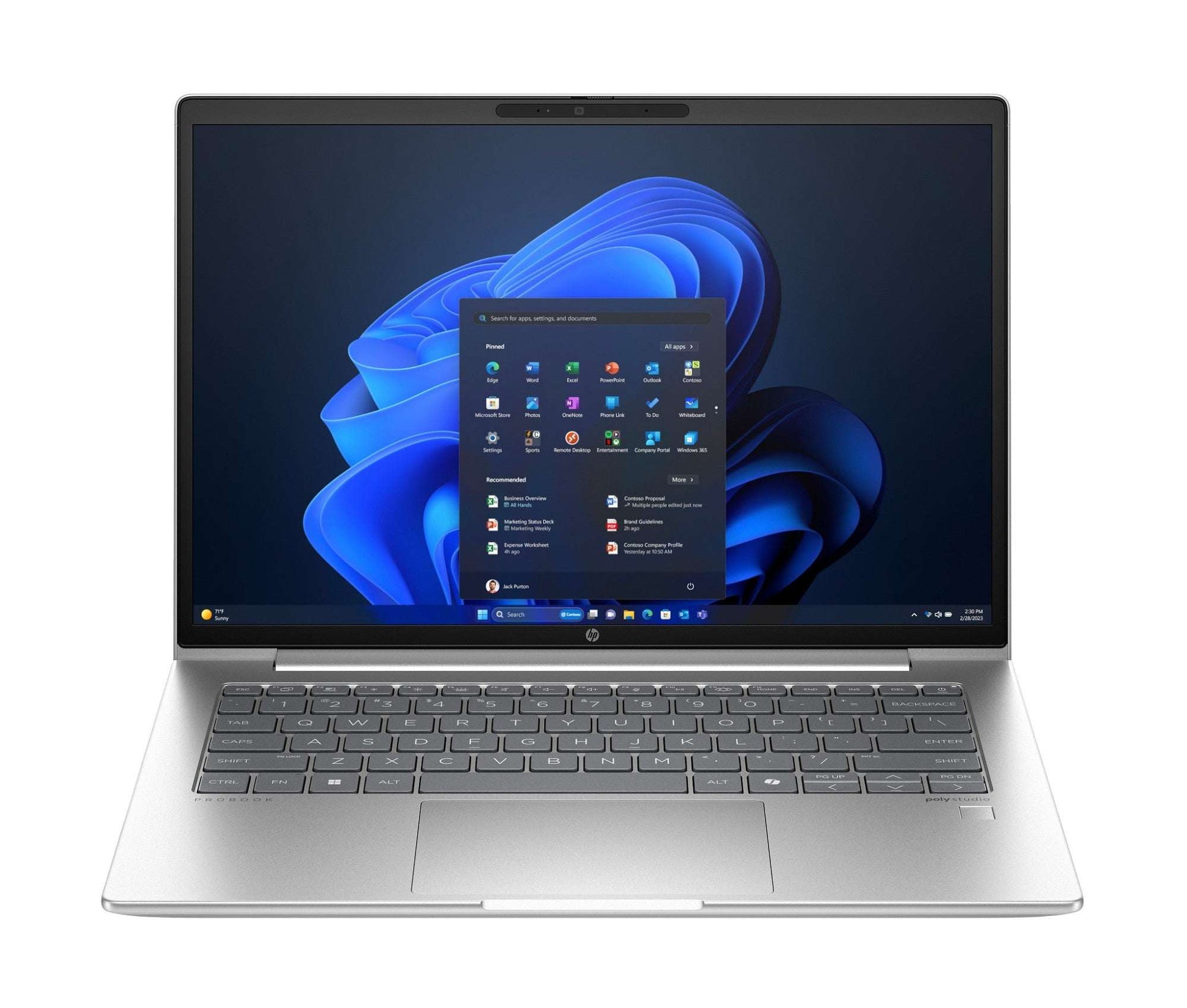 HP ProBook 440 G11 14’’ WUXGA touch laptop with Windows 11, silver design
